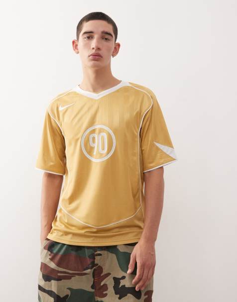 Nike T90 Dri-FIT football shirt in gold