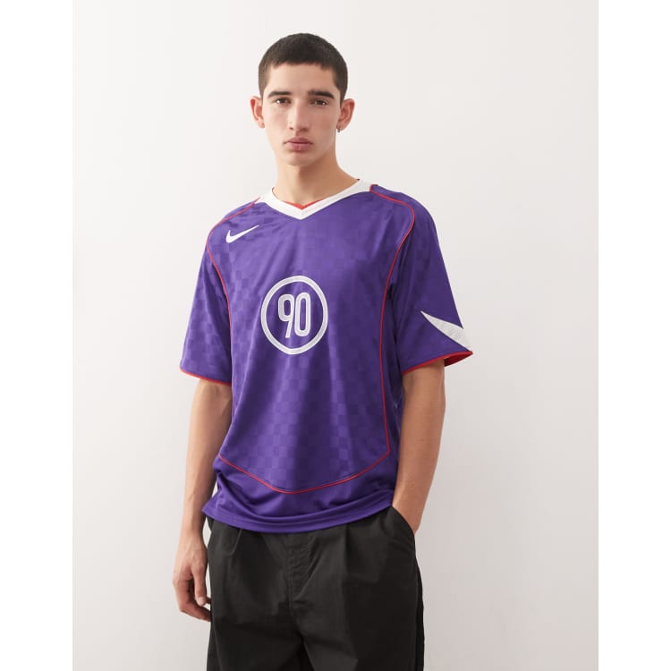 Nike T90 Dri-FIT football shirt in purple | ASOS