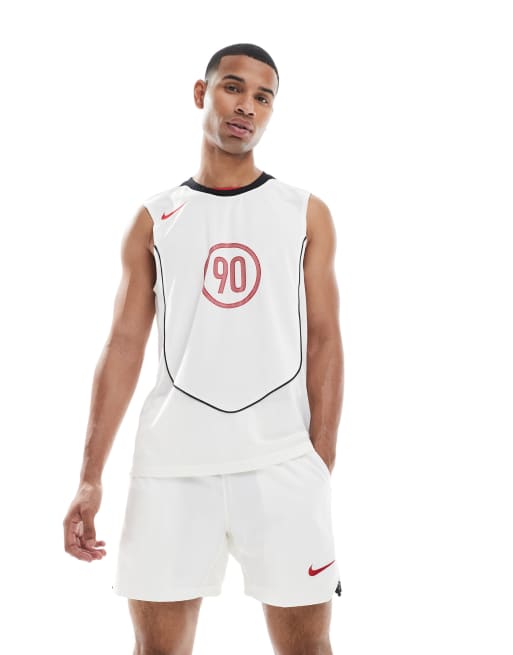 Nike – T90 – Dri-FIT – Gräddvita fotbollsshorts, 2 av 5