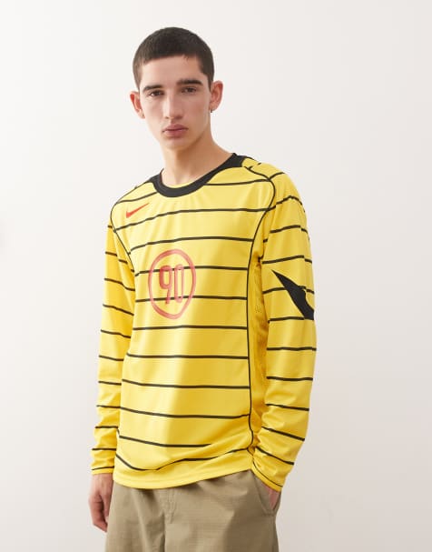Nike T90 Dri-FIT long sleeve football shirt in yellow