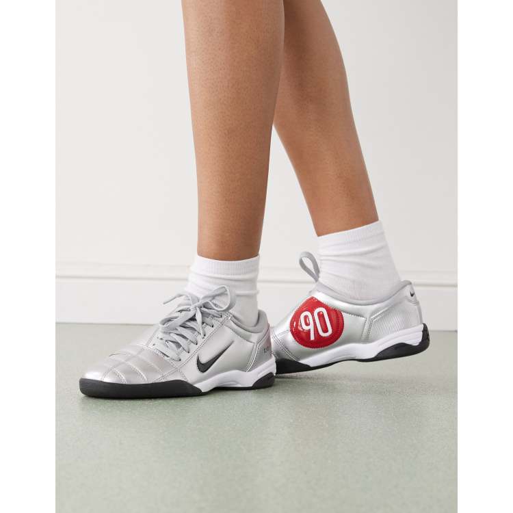 Nike T90 sneakers in metallic silver | ASOS