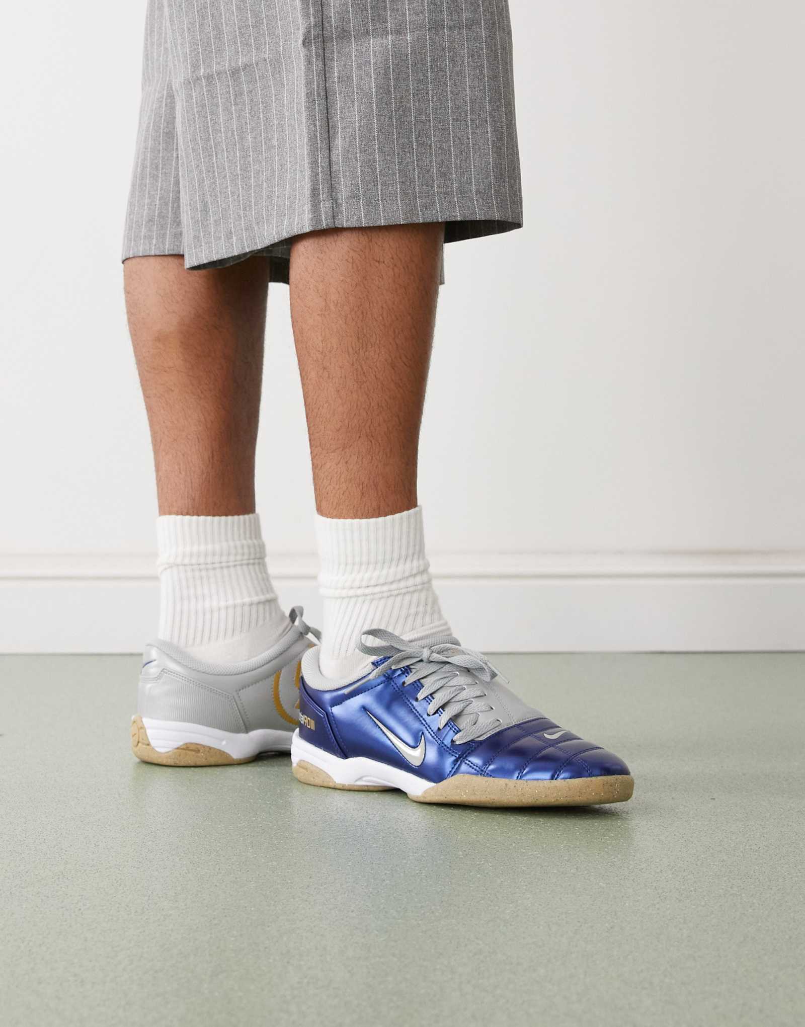 Кроссовки Nike T90 темно-синего и серого цветов