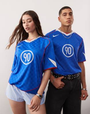 Nike T90 Soccer Shirt In Blue