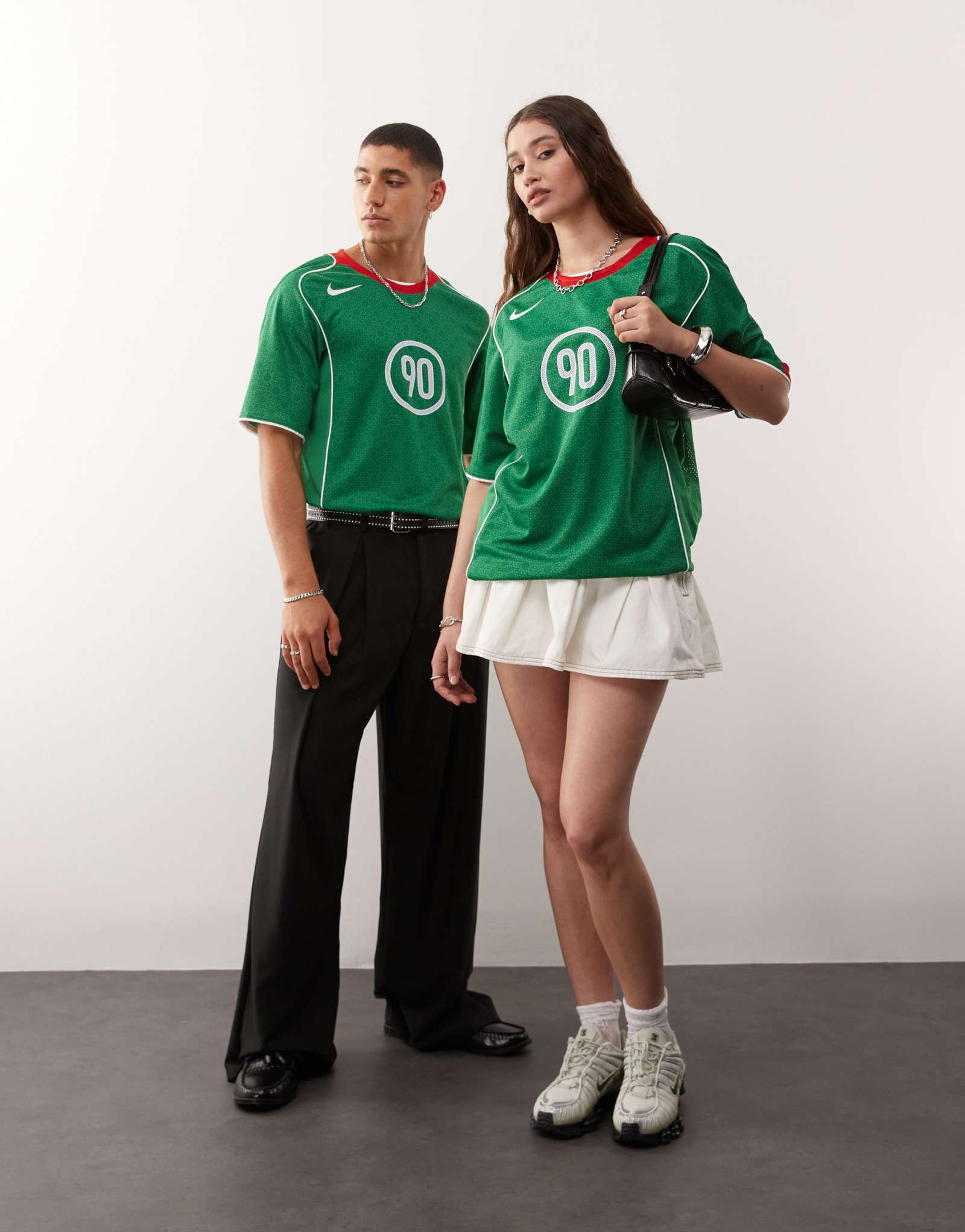 Футбольная футболка Nike T90 зеленого цвета