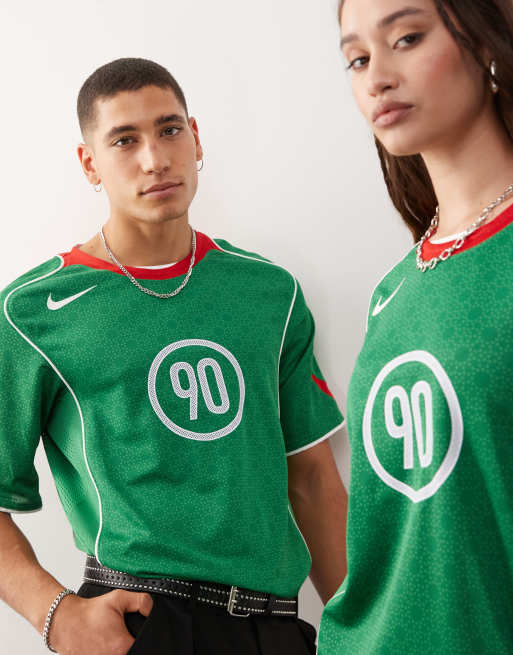 Nike T90 soccer shirt in green, 4 of 4