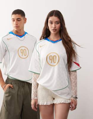 Nike T90 Soccer Shirt In White