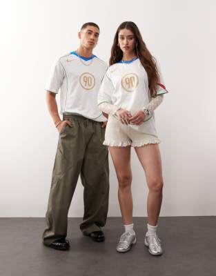 Nike T90 Soccer Shirt In White