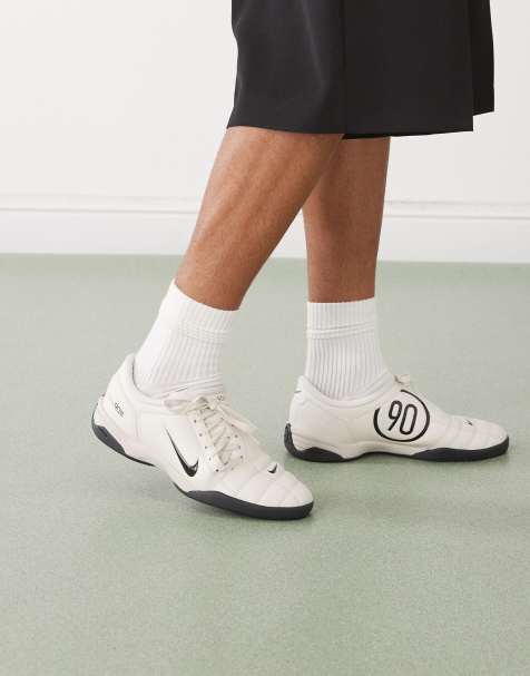 Nike T90 trainers in cream - view 1