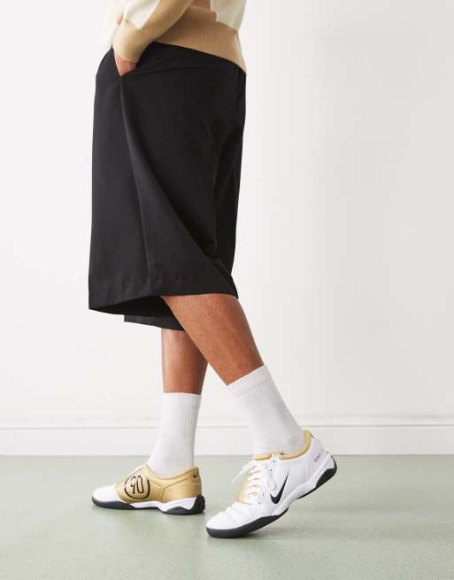 Nike T90 trainers in white & metallic gold, 3 of 5