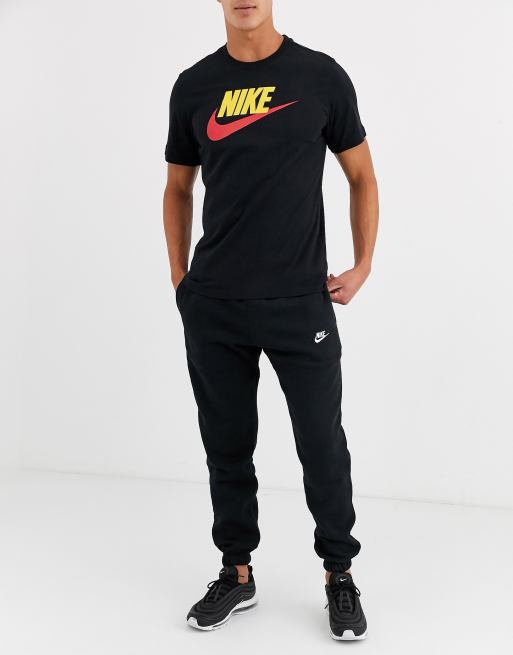 Nike Club casual fit cuffed joggers in black