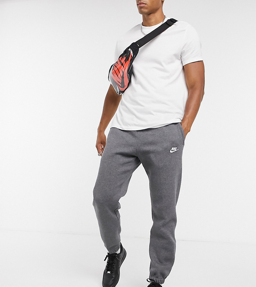 Nike Tall Club casual fit cuffed joggers in dark grey