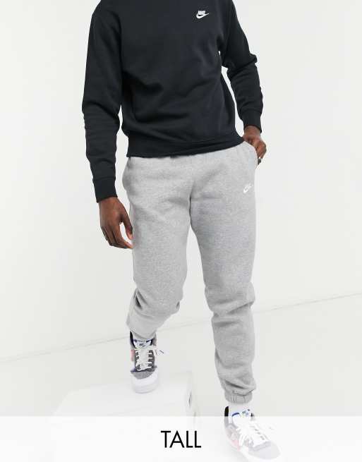 Nike Tall Club casual fit cuffed joggers in grey | ASOS