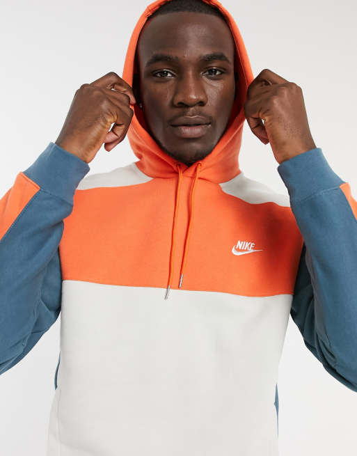 White and best sale orange nike hoodie