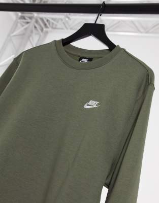 nike olive crew neck