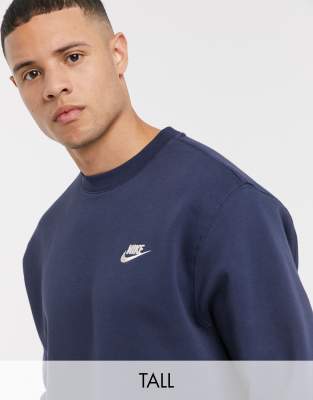 nike club crew sweatshirt navy