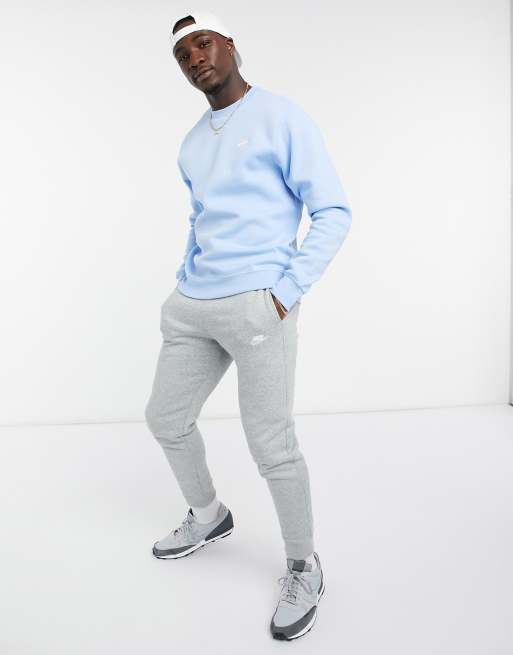 Nike Tall Club crew neck sweat in pale blue