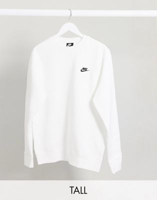 nike club crew sweatshirt white