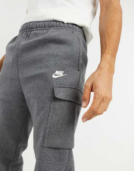 Nike club tall cuffed cargo joggers in outlet gre