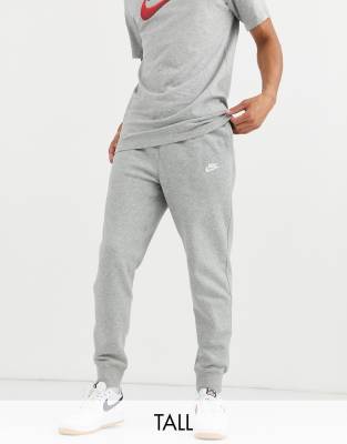 nike cuffed club joggers grey