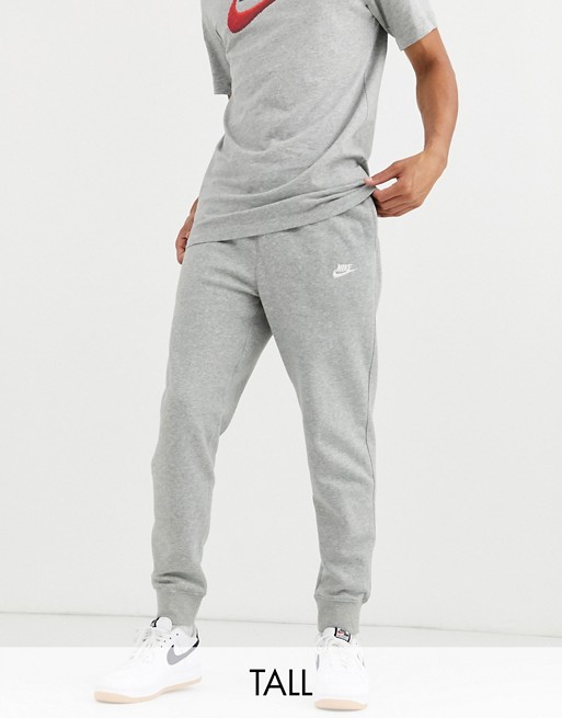 Nike Tall Club cuffed jogger in grey