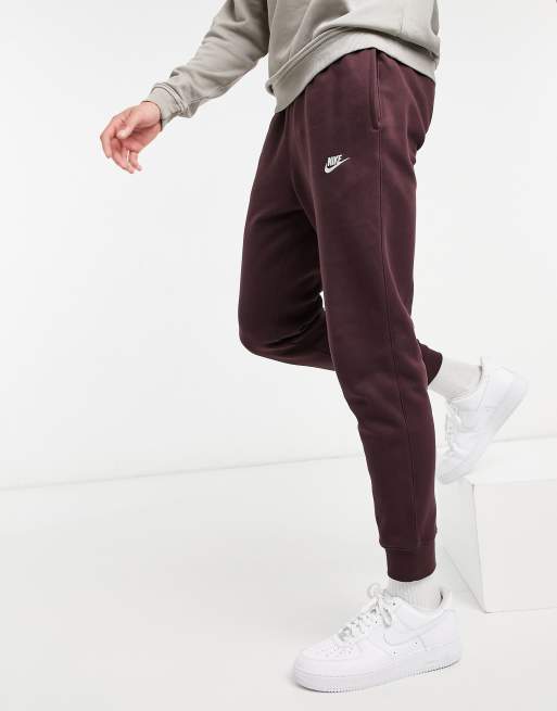 Nike Tall Club cuffed joggers in brown