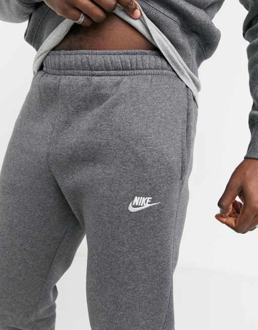 Nike Tall Club cuffed joggers in dark grey