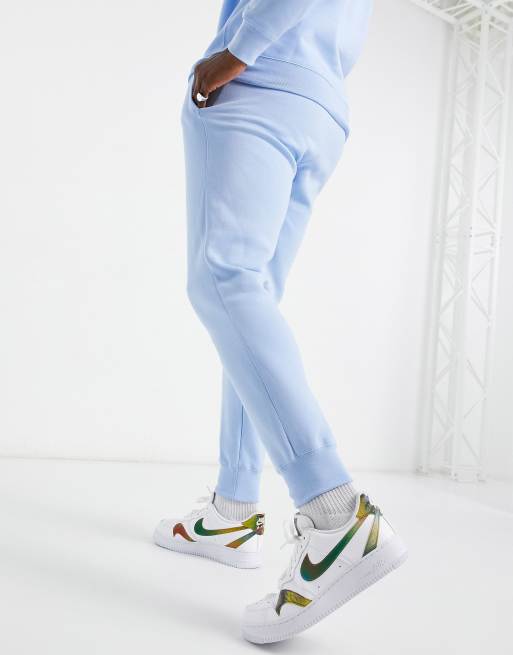 Nike Club cuffed sweatpants in pale blue