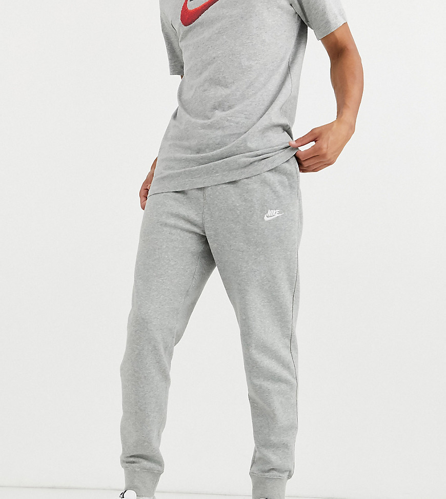 Nike Tall – Club – grå joggingbukser med manchetter