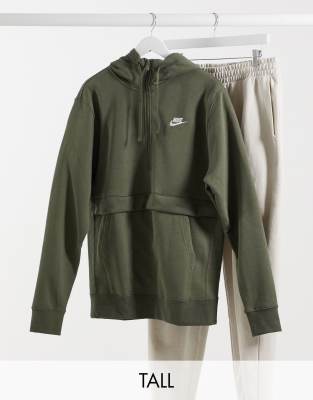 nike half zip khaki