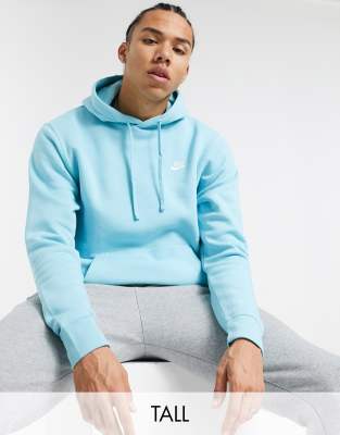 Nike Tall Club hoodie in aqua