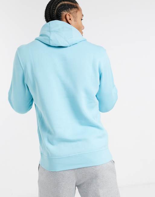 Nike club discount hoodie in aqua