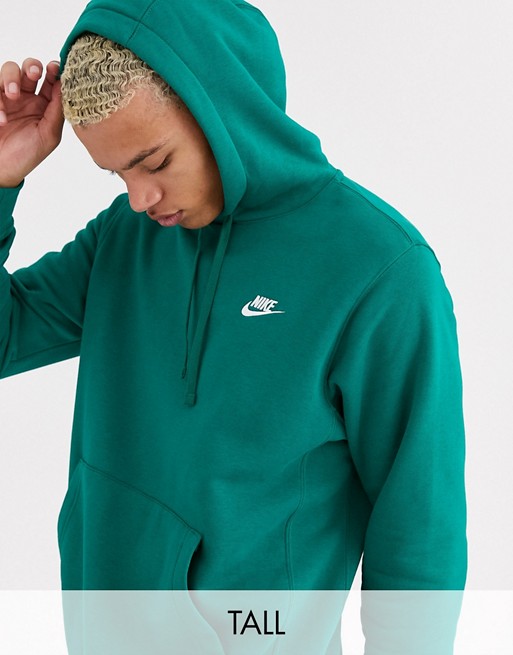 Nike Tall Club hoodie in green