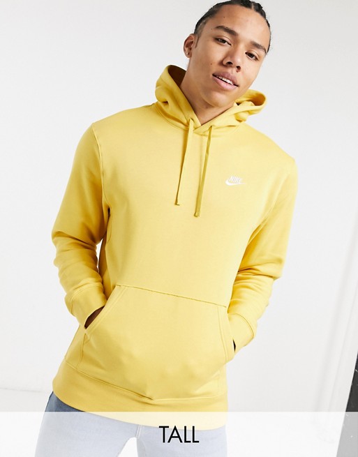 Nike Tall Club hoodie in mustard