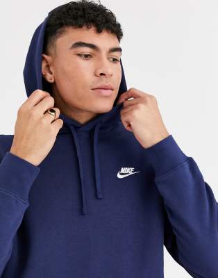 nike club hoodie navy