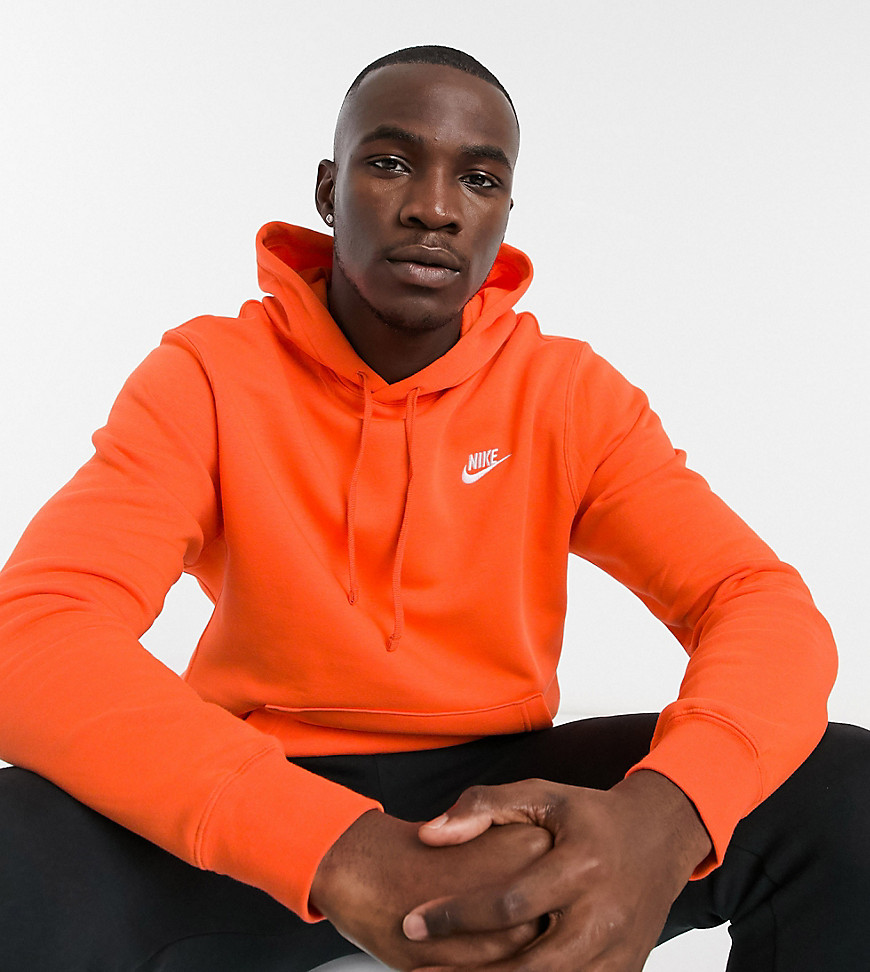 Nike Tall Club hoodie in orange