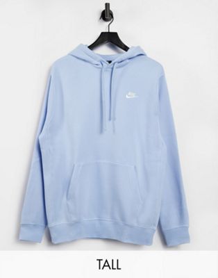 Nike Tall Club hoodie in pale blue | ASOS