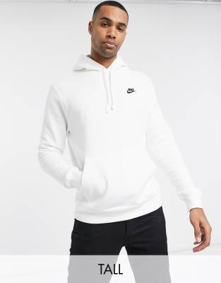 nike club hoodie white