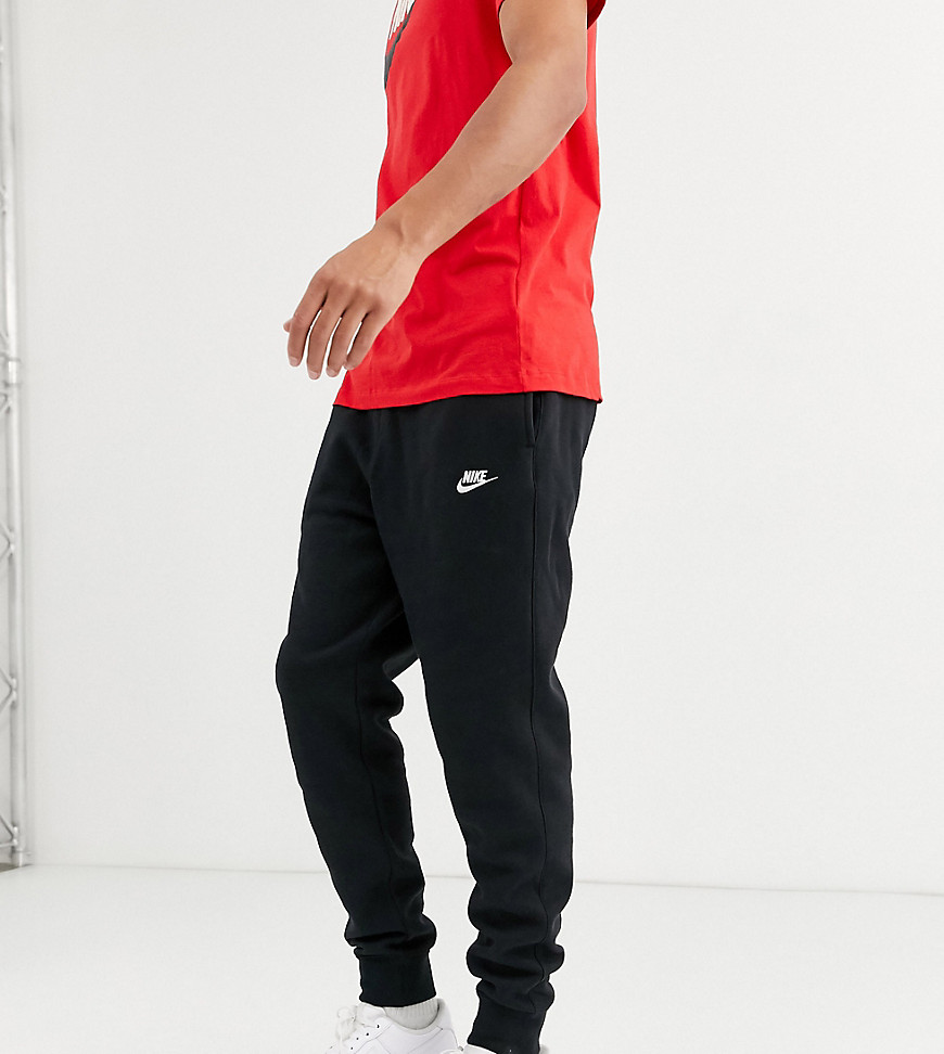 Nike Tall - Club - Joggers neri con fondo elasticizzato-Nero