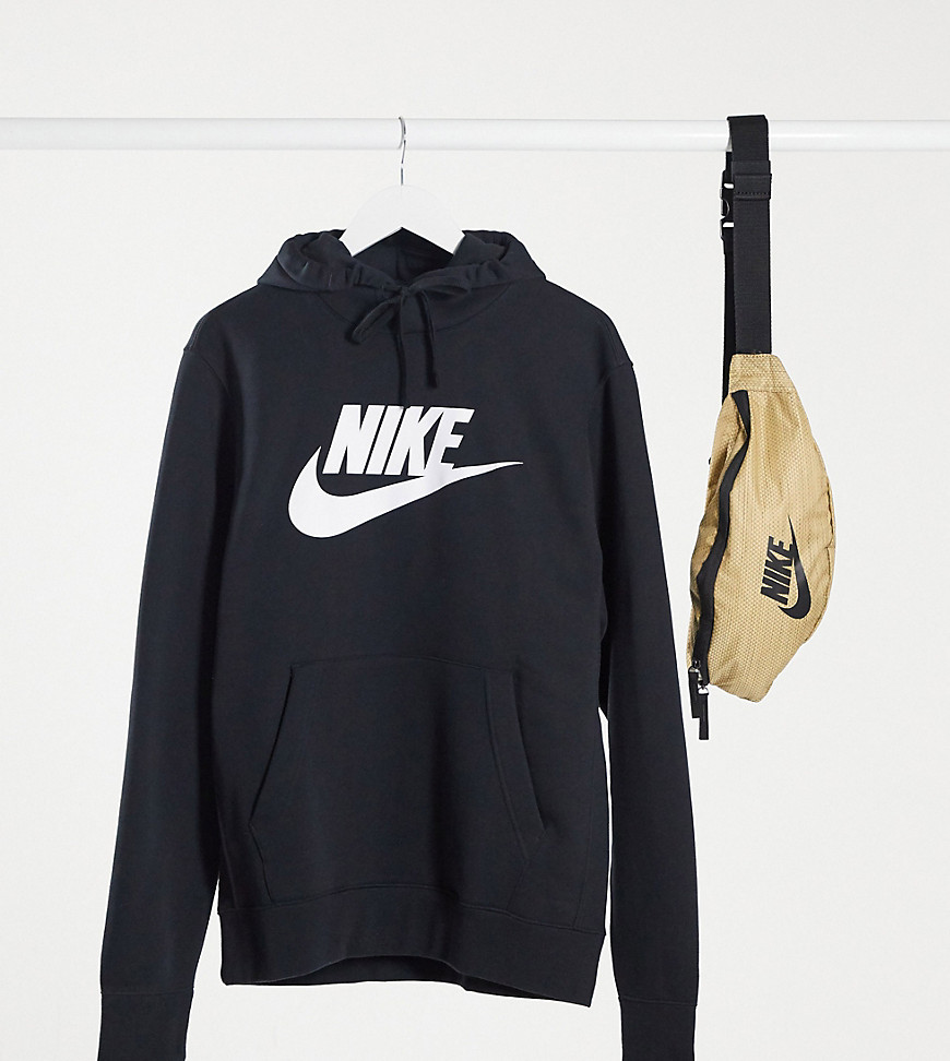 Nike Tall Club large logo hoodie in black