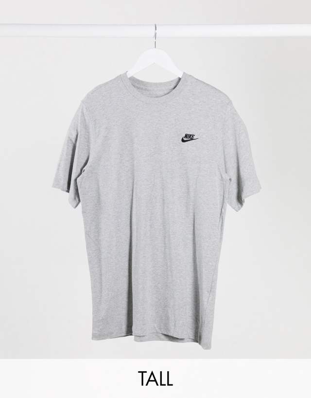 Nike Tall club t-shirt in gray