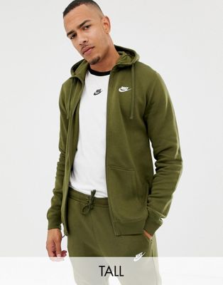 green nike hoodie zip up