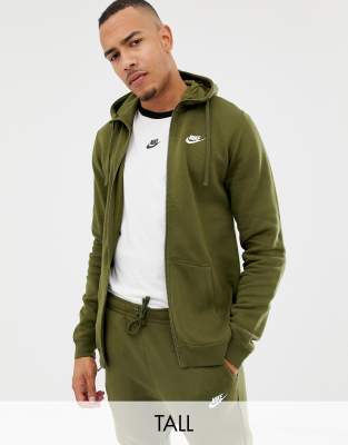 green nike hoodie zip up