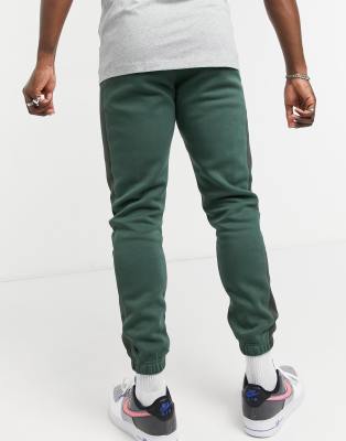 nike colourblock cuffed joggers in khaki