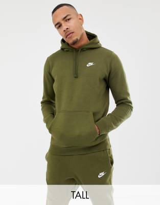 nike swoosh overhead hoodie green