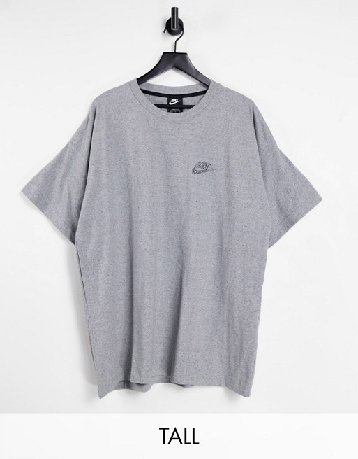 Nike Tall Revival t-shirt in light grey