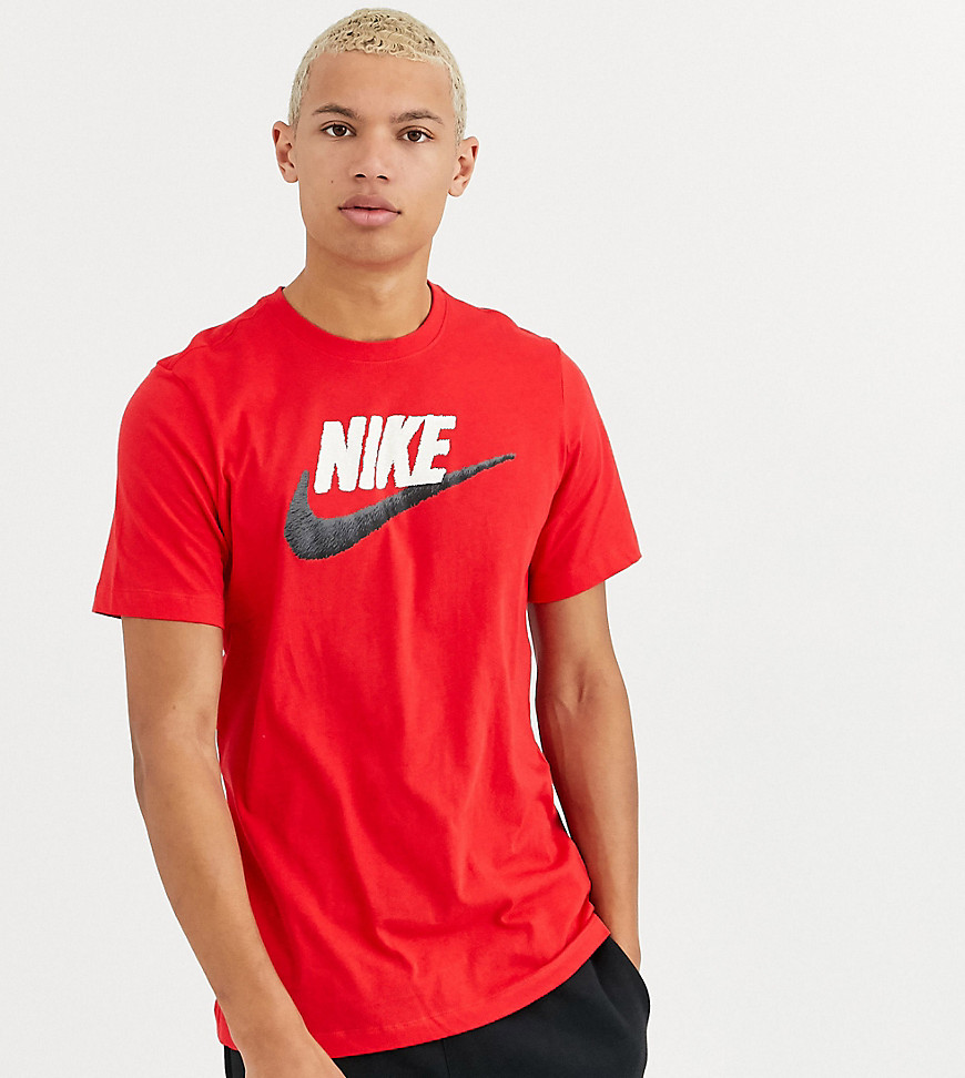 Nike Tall - T-shirt rossa con logo-Rosso
