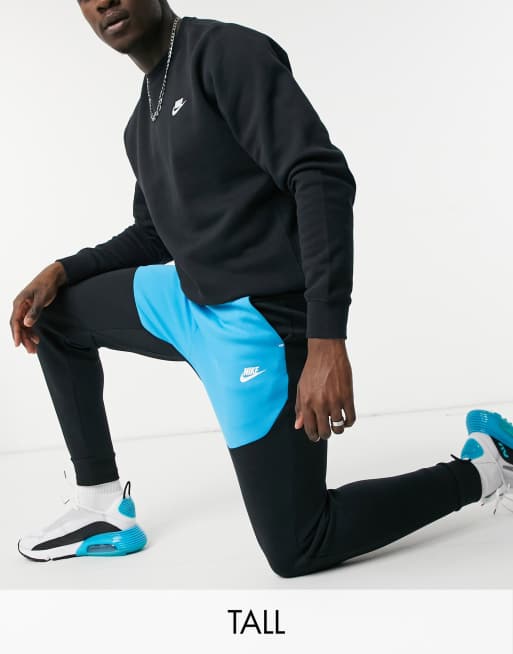 Nike tech fleece pants black and blue new arrivals