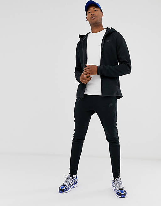 Nike Tech Fleece Slim Fit Trackies In Black 805162-010 ...