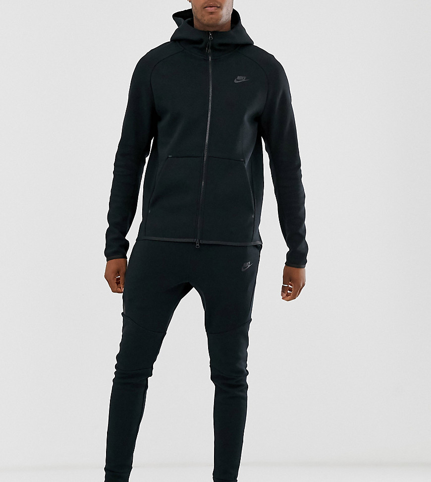 Nike Tall - Tech fleece joggingbroek met boorden in zwart