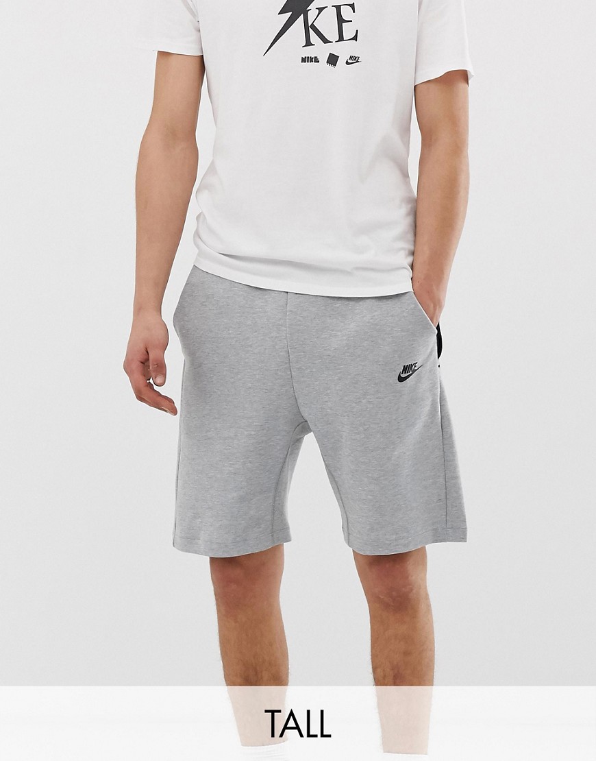 Nike Tall Tech Fleece shorts in grey